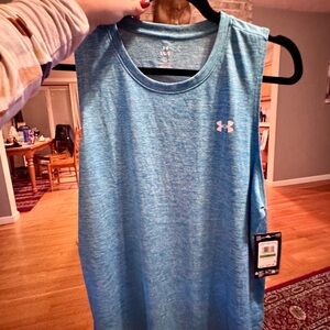 Under Armour Heathered Teal Women's Athletic Tank Top